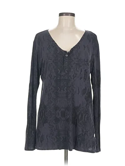 Pre-owned Dear John Long Sleeve Henley Shirt In Black