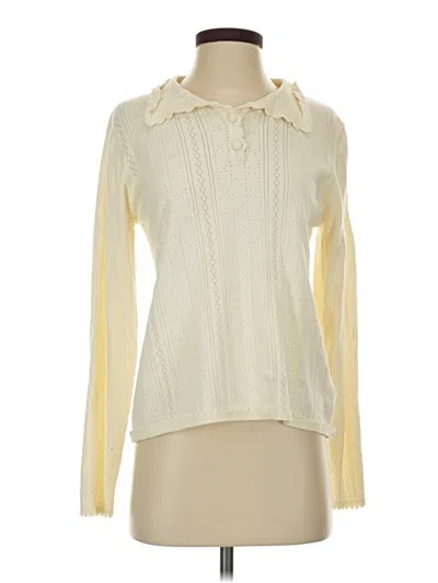 Pre-owned Dear John Long Sleeve Polo Shirt In Ivory