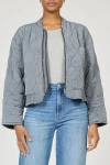 Dear John Maverick Zip Front Quilted Jacket In Blue