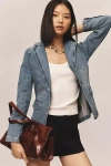 Dear John Minah Denim Blazer Jacket In Blue