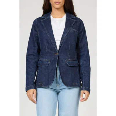 Dear John Minah One Button Blazer In Blue