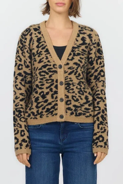 Dear John Naylani V-neck Leopard Print Cardigan In Multi
