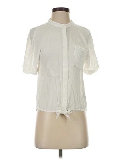 Pre-owned Dear John Short Sleeve Blouse In Ivory