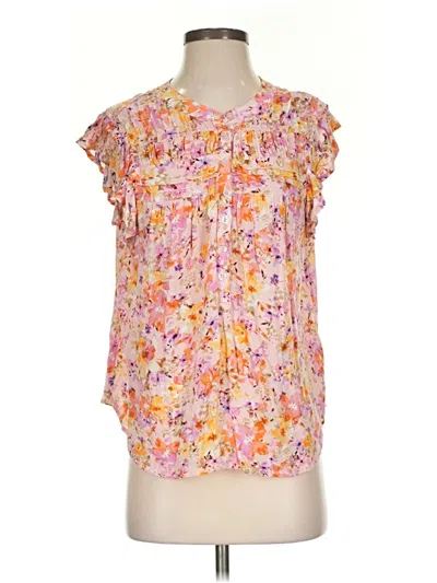 Pre-owned Dear John Short Sleeve Blouse In Pink