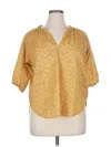 Dear John Short Sleeve Blouse In Yellow