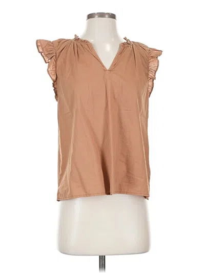 Pre-owned Dear John Sleeveless Blouse In Brown
