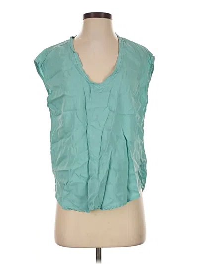 Pre-owned Dear John Sleeveless Blouse In Teal