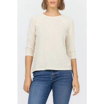 Dear John Sonoma Crew Neck 3/4 Raglan Sleeve T-shirt In Neutral