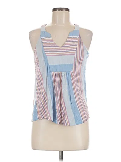 Pre-owned Dear John Tank Top Blue Halter Neckline Tops