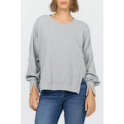 Dear John Trenton Oversized Terry Sweatershirt Sweater In Gray