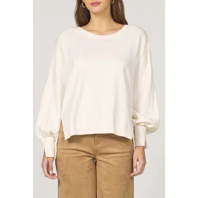 Dear John Trenton Oversized Terry Sweatershirt Sweater In Whitecap Grey