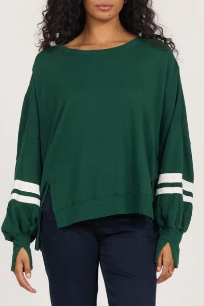 Dear John Trenton Oversized Terry Sweatshirt In Green