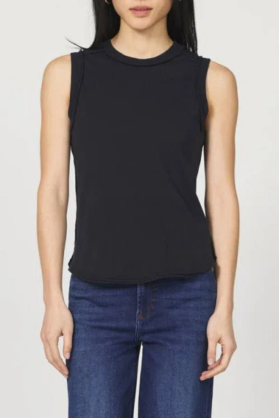 Dear John Zo Crew Neck Vintage Jersey Tank In Black
