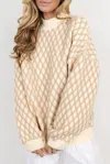 Dear Lover Snow Sweater In Champagne In White