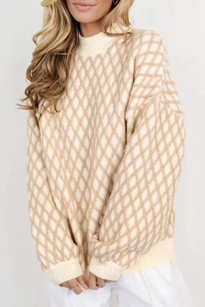 Dear Lover Snow Sweater In Champagne In White