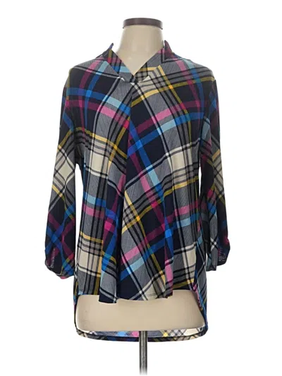 Pre-owned Dear Scarlett 3/4 Sleeve Blouse In Blue