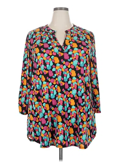 Pre-owned Dear Scarlett 3/4 Sleeve Blouse In Blue