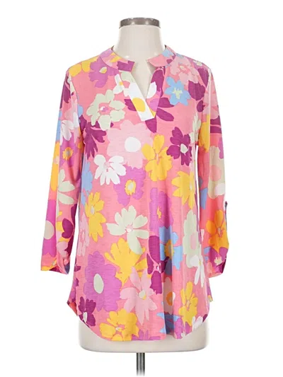 Pre-owned Dear Scarlett 3/4 Sleeve Blouse In Pink