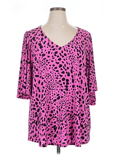 Pre-owned Dear Scarlett 3/4 Sleeve Blouse In Pink
