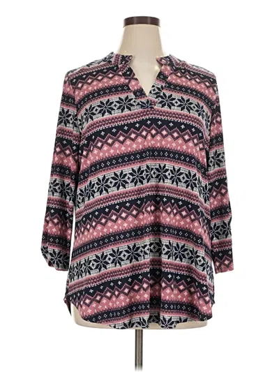 Pre-owned Dear Scarlett 3/4 Sleeve Blouse In Pink