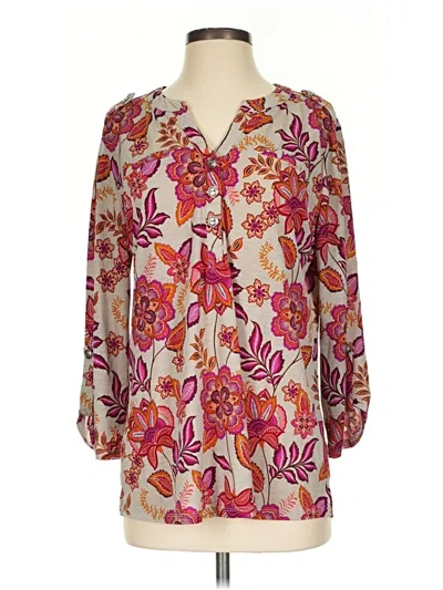 Pre-owned Dear Scarlett 3/4 Sleeve Blouse In Pink