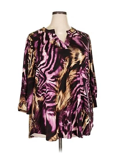 Pre-owned Dear Scarlett 3/4 Sleeve Blouse In Purple