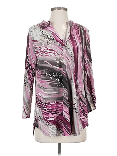 Pre-owned Dear Scarlett 3/4 Sleeve Blouse In Purple