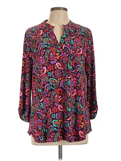 Pre-owned Dear Scarlett 3/4 Sleeve Blouse In Purple