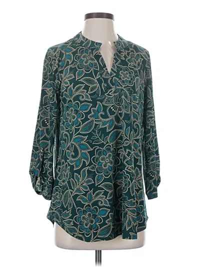 Pre-owned Dear Scarlett 3/4 Sleeve Blouse In Teal