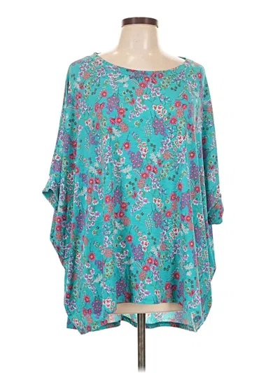 Pre-owned Dear Scarlett 3/4 Sleeve Blouse In Teal