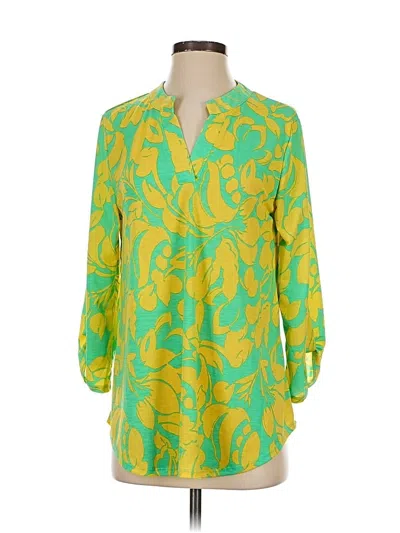 Pre-owned Dear Scarlett 3/4 Sleeve Blouse In Yellow