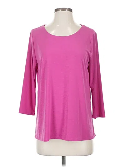 Pre-owned Dear Scarlett 3/4 Sleeve Top Pink Scoop Neck Tops