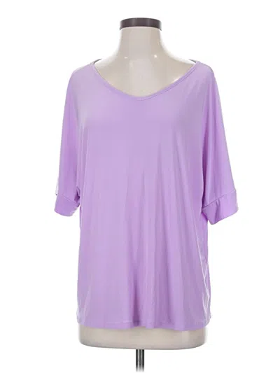 Pre-owned Dear Scarlett 3/4 Sleeve Top Purple Scoop Neck Tops