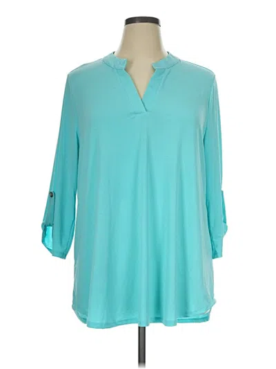 Pre-owned Dear Scarlett 3/4 Sleeve T-shirt In Teal