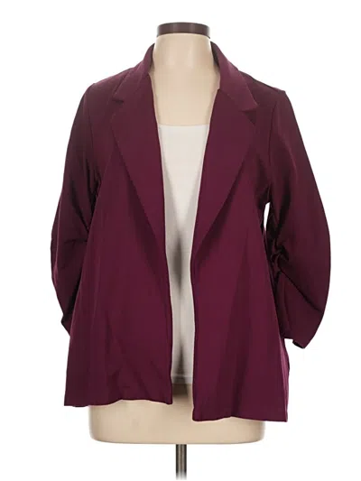 Pre-owned Dear Scarlett Blazer Jacket In Burgundy