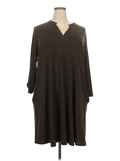 Pre-owned Dear Scarlett Casual Dress In Brown