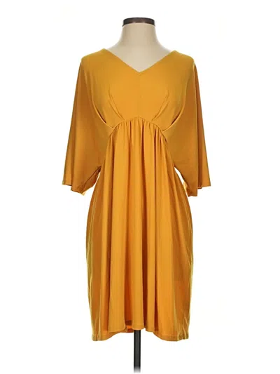 Pre-owned Dear Scarlett Casual Dress In Yellow
