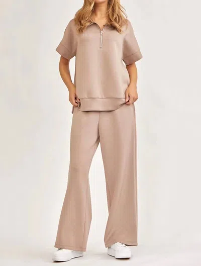Dear Scarlett Catalina Travel Set In Cappuccino In Pink