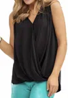 Dear Scarlett Charm Tank In Black In Black