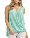 Dear Scarlett Charm Tank In Mint In Green