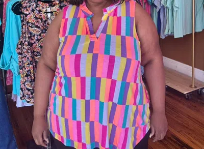 Dear Scarlett Curvy Sleeveless Tank Top In Multi