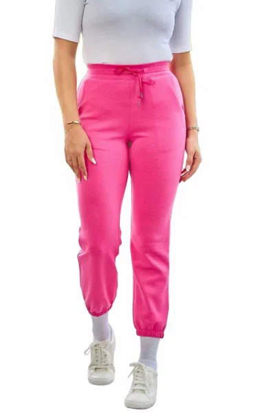 Dear Scarlett Day Trip Travel Jogger Set In Hot Pink