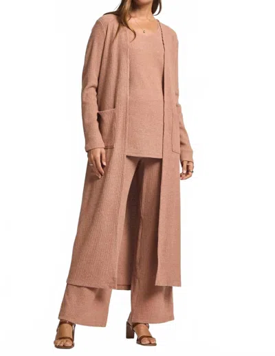 Dear Scarlett Desert Dusk Thermal Lounge Set In Caramel In Brown