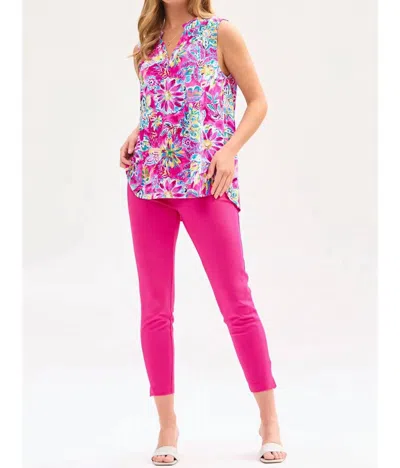 Dear Scarlett Floral A-line Tank Top In Pink In Multi