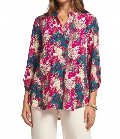 Dear Scarlett Floral Lizzy Blouse In Pink In White
