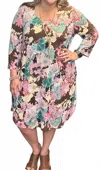 Dear Scarlett Lizzy Dress In Mocha/mauve In Multi