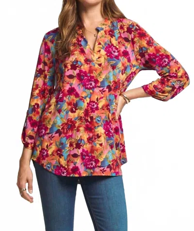 Dear Scarlett Lizzy High-low Top In Rose In Multi