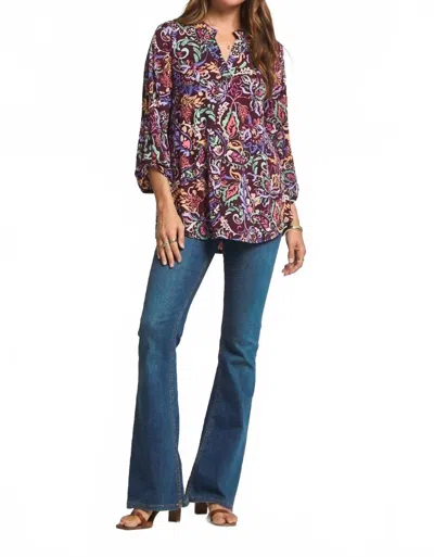 Dear Scarlett Lizzy High-low Top In Multi In Purple