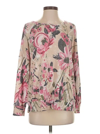 Pre-owned Dear Scarlett Long Sleeve Blouse In Pink