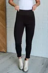 Dear Scarlett Magic Ankle Crop Skinny Pants In Brown In Brown